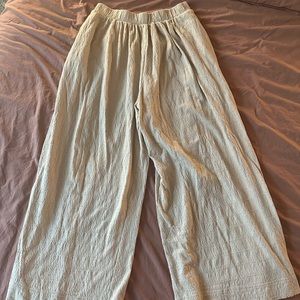 Free People Wide Leg Pants in Light Beige